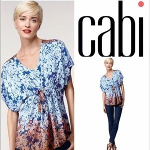 Cabi style 891 ombre floral tunic boho blouse